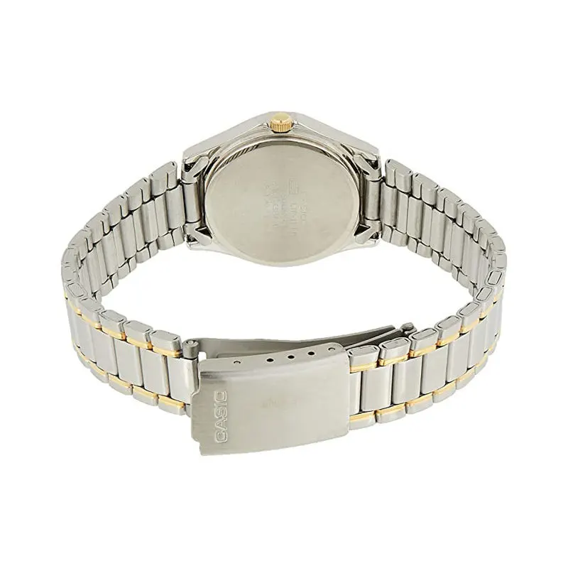 Casio Enticer Two-tone Silver Dial Gold Ladies Watch- LTP-1183G-7A